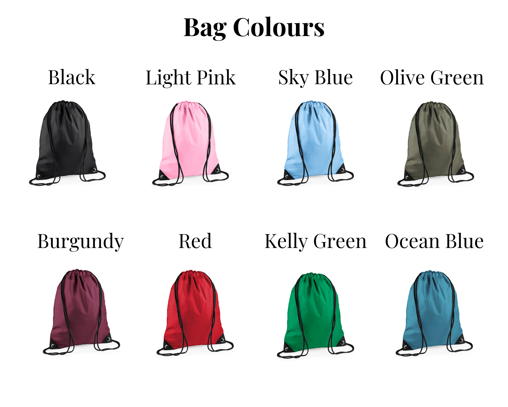 Personalised Initial & Name Back to School Drawstring Rucksack Bag Swimming bag