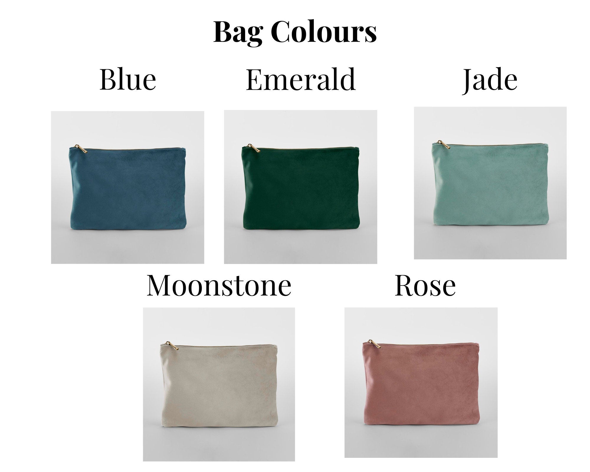 Personalised Makeup Bag, Custom Bridesmaid Gifts, Wedding Gift, Travel Toiletry Bag, Cosmetic Bag, Birthday Gift for Her, Mother's Day Gift - Jessica Hollie Gifts