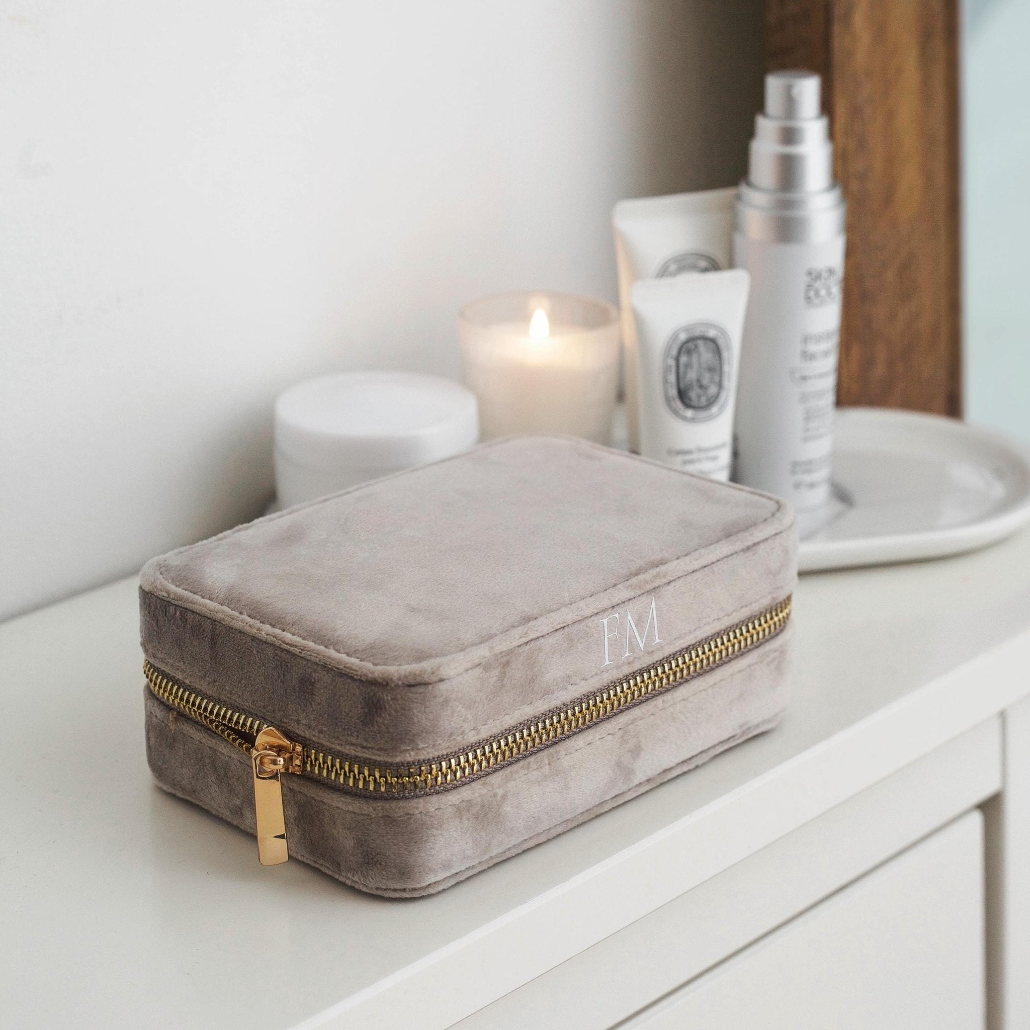 Personalised Velvet Travel Jewellery Box - Jessica Hollie Gifts